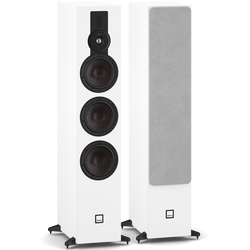 DALI Sonik 9 passive floorstanding speakers shown from the front with sleek black cabinets and driver components visible