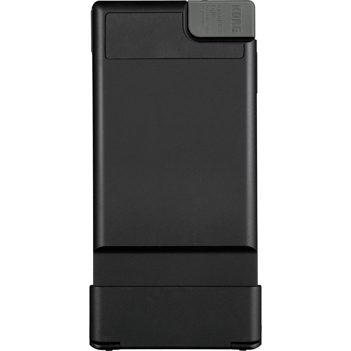 Korg nanoKEY Fold black portable MIDI keyboard controller with keys and foldable design for music sequencing.