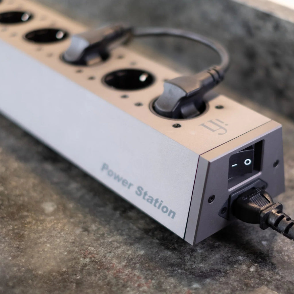 SilentPower PowerStation power supply with multiple ports and a sleek design, showcased in a well-lit environment.
