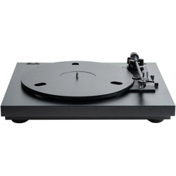 Pro-Ject Automat A1.2 turntable with sleek design, tonearm and platter visible, showcasing modern audio equipment for vinyl listening.