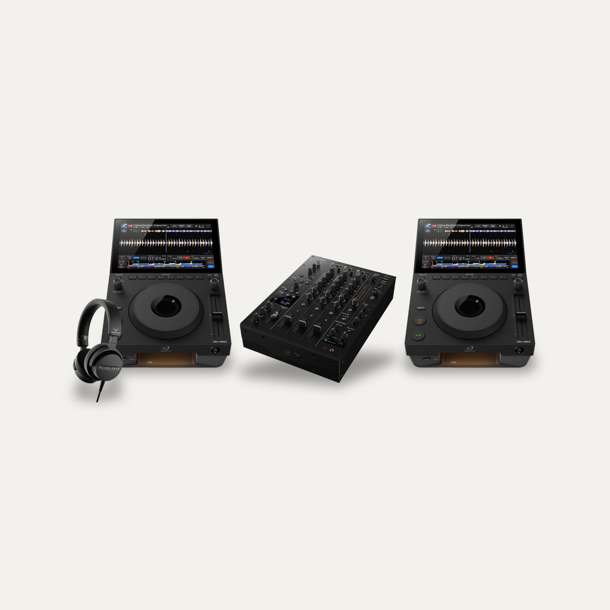 2 x AlphaTheta CDJ-1500X + DJM-V5 Club Booth Set