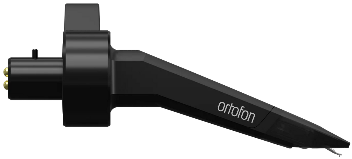 Ortofon Concorde Music Black turntable cartridge with sleek black body and stylus for high-quality vinyl playback.