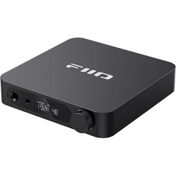 FiiO K11 headphone amplifier and DAC, in black, front view