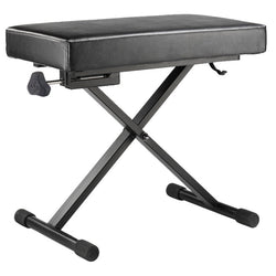 Hercules Stands KB200 keyboard stand with black adjustable metal frame for supporting electronic keyboards.
