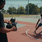 Hollyland Pyro 5 4K in use on a basketball shoot