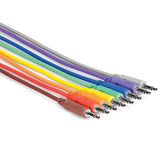 Hosa CMM-800 3,5 mm TS – 3,5 mm TS μη ισορροπημένα καλώδια patch (8 τεμ.)