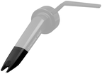 Ortofon Concorde Music Black turntable stylus with a left tilt design, suitable for high-quality vinyl record playback.
