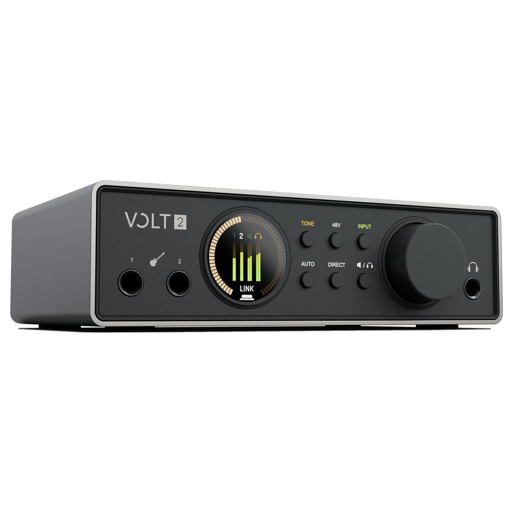 Universal Audio Volt 2 Gen 2, front three-quarter view
