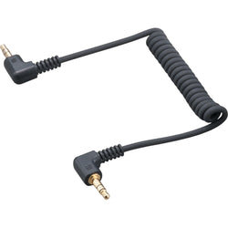 Zoom SMC-1 Stereo Mini Cable for DSLR, TRS to TRS cable showing connectors and cable length for audio recording setup.